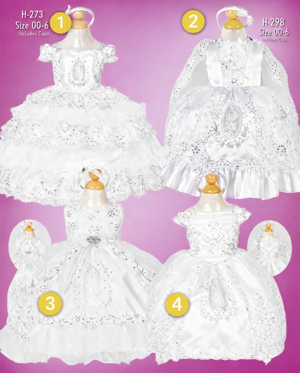 Princess Baptism Dress -White #2